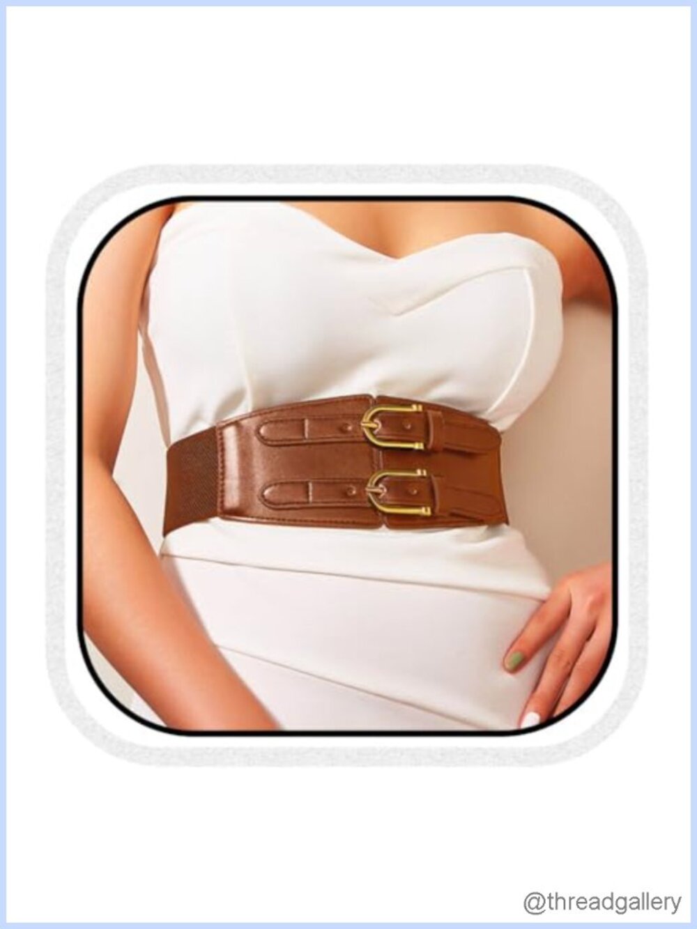 Wide Leather Corset Belt Cinch Waist Belt Women